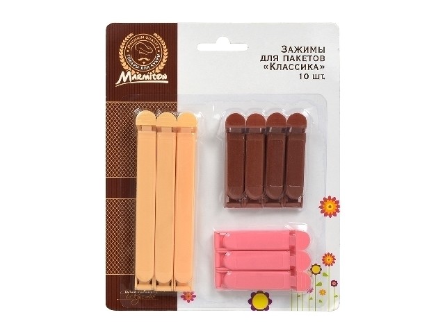 Зажимы для пакетов Классика 10 шт MARMITON 17107